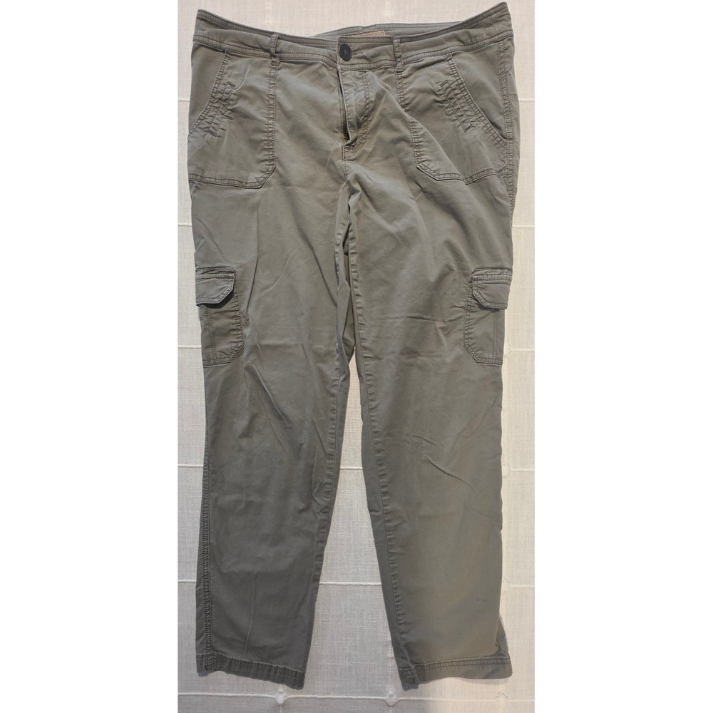 Gap Khakis Womens Olive Green Cargo Pants Straight Leg Utility Trousers Size 12
